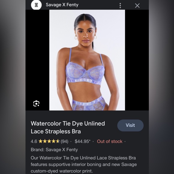 Savage x fenty bra💜💙 - Picture 5 of 11